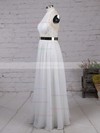 Sheath/Column Halter Lace Chiffon Floor-length Sashes / Ribbons Prom Dresses #Favs020103515
