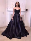 Ball Gown Sweetheart Satin Sweep Train Beading Prom Dresses #Favs020103540