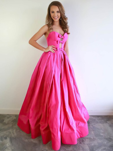 Ball Gown Sweetheart Satin Floor-length Bow Prom Dresses #Favs020107030
