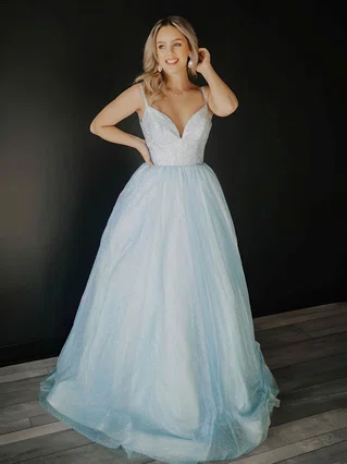 Ball Gown V-neck Glitter Sweep Train Beading Prom Dresses #Favs020107080 Ball Gown V-neck Glitter Sweep Train Beading Prom Dresses #Favs020107080