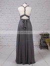 A-line V-neck Chiffon Floor-length Prom Dresses #Favs020103579
