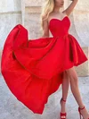A-line Sweetheart Satin Asymmetrical Prom Dresses #Favs020107147