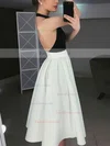 A-line Halter Satin Knee-length Prom Dresses #Favs020107193