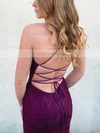 Trumpet/Mermaid V-neck Lace Sweep Train Beading Prom Dresses #Favs020107199