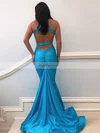 Trumpet/Mermaid V-neck Jersey Sweep Train Ruffles Prom Dresses #Favs020107217