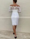 Sheath/Column Off-the-shoulder Lace Short/Mini Prom Dresses #Favs020107224