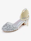 Kids' Closed Toe PVC Crystal Low Heel Girl Shoes #Favs03031490