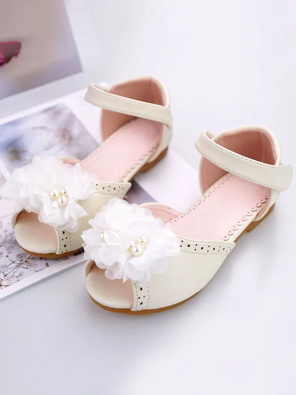 Kids' Sandals PVC Flower Flat Heel Girl Shoes #Favs03031497