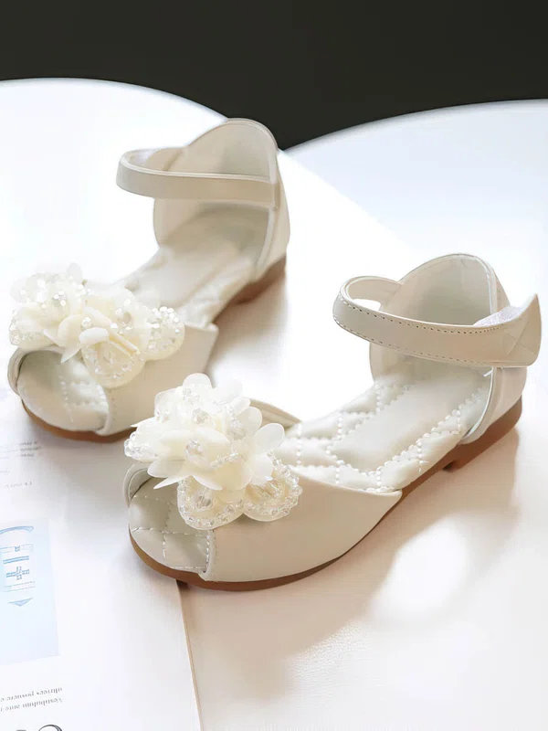 Kids' Sandals PVC Flower Flat Heel Girl Shoes #Favs03031508