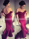 Trumpet/Mermaid Off-the-shoulder Satin Asymmetrical Prom Dresses #Favs020103720