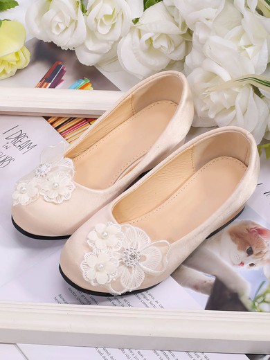 Kids' Pumps Cloth Flower Chunky Heel Girl Shoes #Favs03031512