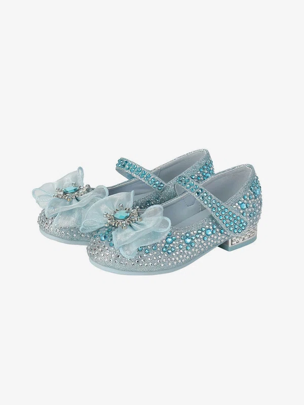 Kids' Closed Toe PVC Bowknot Flat Heel Girl Shoes #Favs03031519