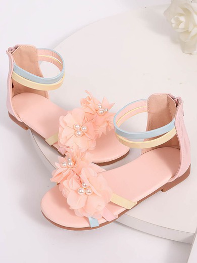Kids' Sandals PVC Flower Flat Heel Girl Shoes #Favs03031520