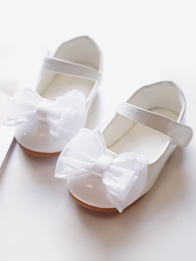 Kids' Flats PVC Bowknot Flat Heel Girl Shoes #Favs03031525