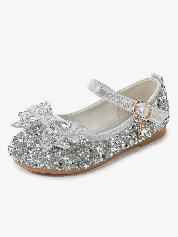 Kids' Flats Sparkling Glitter Bowknot Flat Heel Girl Shoes #Favs03031532