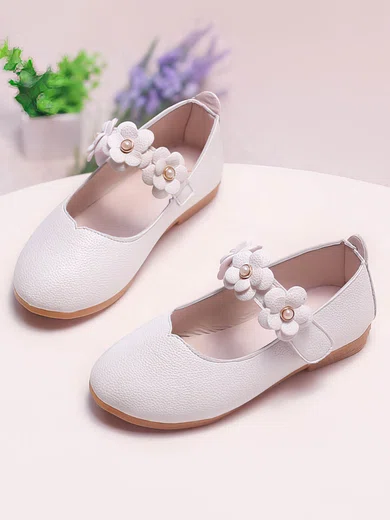 Kids' Flats PVC Flower Flat Heel Girl Shoes #Favs03031533