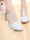 Women's Closed Toe PVC Buckle Kitten Heel Dance Shoes #Favs03031067