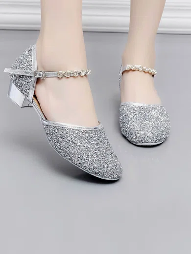 Kids' Closed Toe PVC Sequin Flat Heel Dance Shoes #Favs03031080