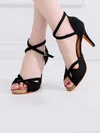 Women's Sandals Velvet Buckle Stiletto Heel Dance Shoes #Favs03031089