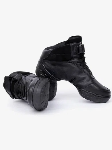 Women's Closed Toe Real Leather Chunky Heel Dance Shoes #Favs03031213