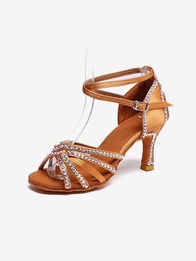 Women's Sandals Satin Sequin Kitten Heel Dance Shoes #Favs03031215