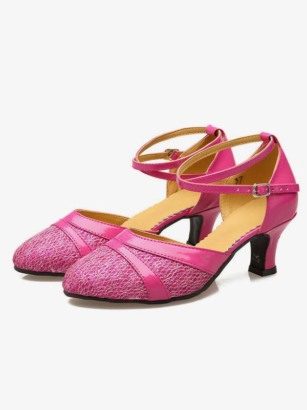 Women's Closed Toe PVC Buckle Kitten Heel Dance Shoes #Favs03031234