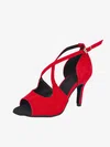 Women's Peep Toe Velvet Buckle Kitten Heel Dance Shoes #Favs03031283