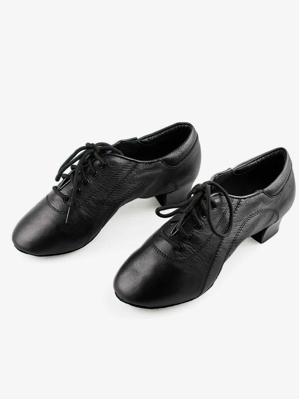 Men's Closed Toe Real Leather Flat Heel Dance Shoes #Favs03031292