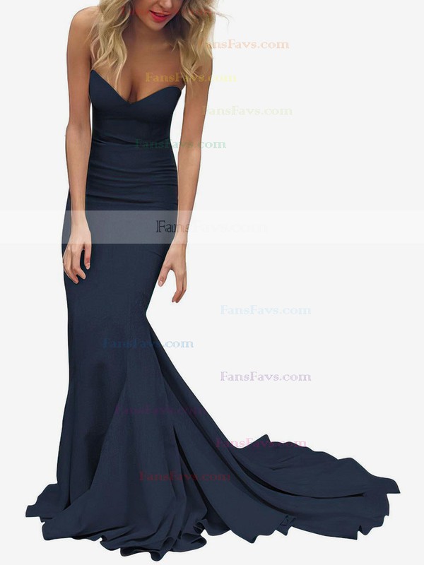 Trumpet/Mermaid Sweetheart Jersey Sweep Train Prom Dresses #Favs020102598