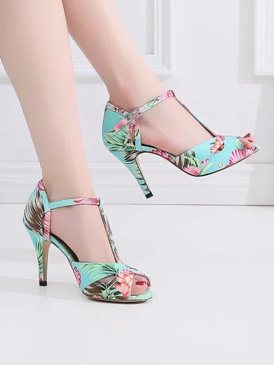 Women's Sandals Satin Buckle Stiletto Heel Dance Shoes #Favs03031337