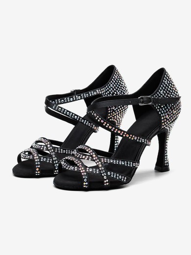 Women's Peep Toe PVC Crystal Stiletto Heel Dance Shoes #Favs03031339