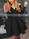 A-line Off-the-shoulder Stretch Crepe Short/Mini Tiered Short Prom Dresses #Favs020107288