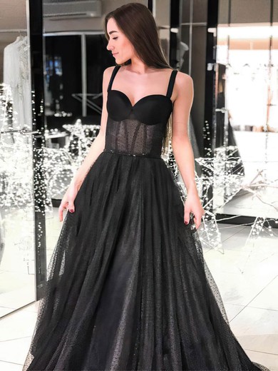 Ball Gown Sweetheart Tulle Sweep Train Sashes / Ribbons Prom Dresses #Favs020107465