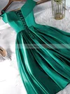 A-line Off-the-shoulder Satin Knee-length Short Prom Dresses #Favs020107494