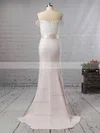 Trumpet/Mermaid Off-the-shoulder Silk-like Satin Sweep Train Sashes / Ribbons Prom Dresses #Favs020104519