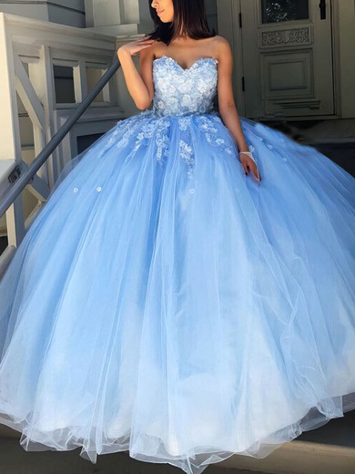 Princess Sweetheart Organza Sweep Train Beading Prom Dresses #Favs020107545