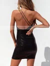 Sheath/Column One Shoulder Sequined Short/Mini Prom Dresses #Favs020106559