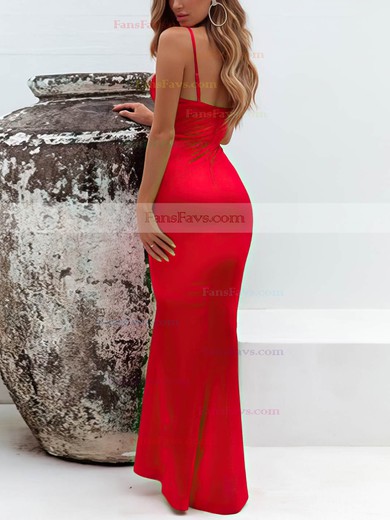 Sheath/Column Cowl Neck Satin Ankle-length Prom Dresses #Favs020106568