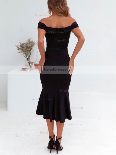 Trumpet/Mermaid Off-the-shoulder Jersey Tea-length Prom Dresses #Favs020106570