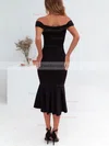 Trumpet/Mermaid Off-the-shoulder Jersey Tea-length Prom Dresses #Favs020106570