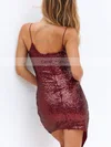 Sheath/Column V-neck Sequined Short/Mini Short Prom Dresses #Favs020106597