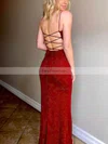 Trumpet/Mermaid V-neck Sequined Floor-length Split Front Prom Dresses #Favs020107613