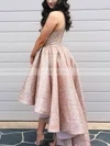 A-line High Neck Glitter Asymmetrical Prom Dresses #Favs020107647