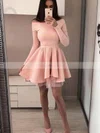 A-line Off-the-shoulder Stretch Crepe Short/Mini Short Prom Dresses #Favs020107650