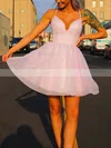 A-line V-neck Glitter Short/Mini Prom Dresses #Favs020107651