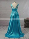 Princess V-neck Satin Floor-length Beading Prom Dresses #Favs02018723