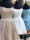A-line Square Neckline Lace Short/Mini Short Prom Dresses #Favs020107660