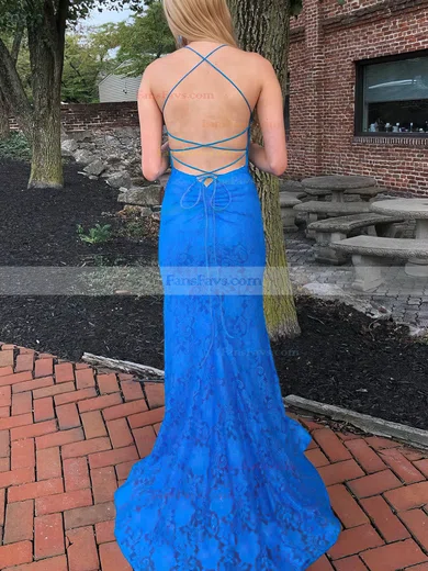 Trumpet/Mermaid Square Neckline Lace Sweep Train Beading Prom Dresses #Favs020107754