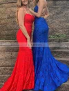 Trumpet/Mermaid Square Neckline Lace Sweep Train Beading Prom Dresses #Favs020107754