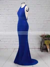 Trumpet/Mermaid Halter Jersey Floor-length Sequins Prom Dresses #Favs020104808